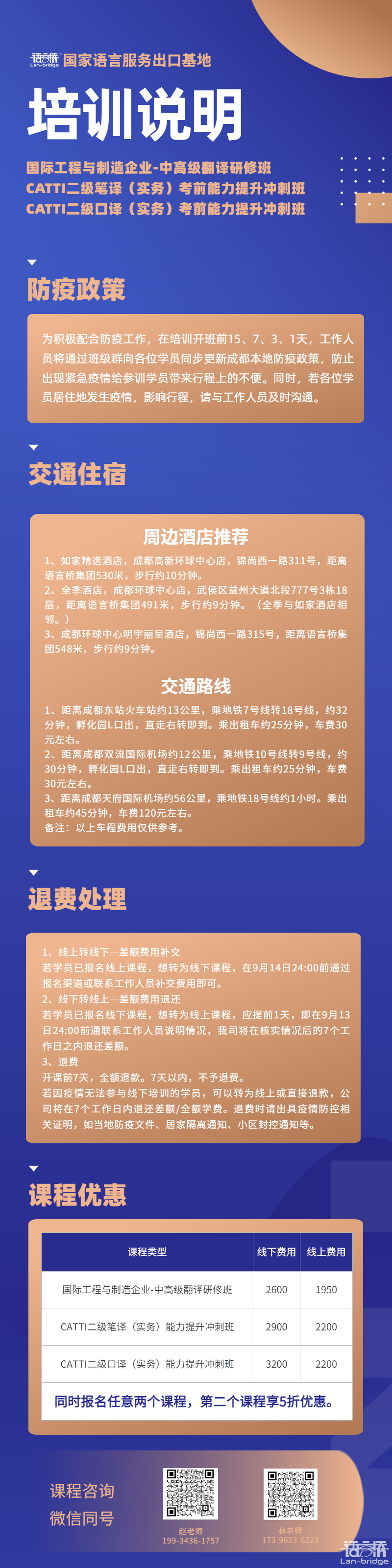 語言橋CATTI口筆譯培訓班課程相關(guān)說明